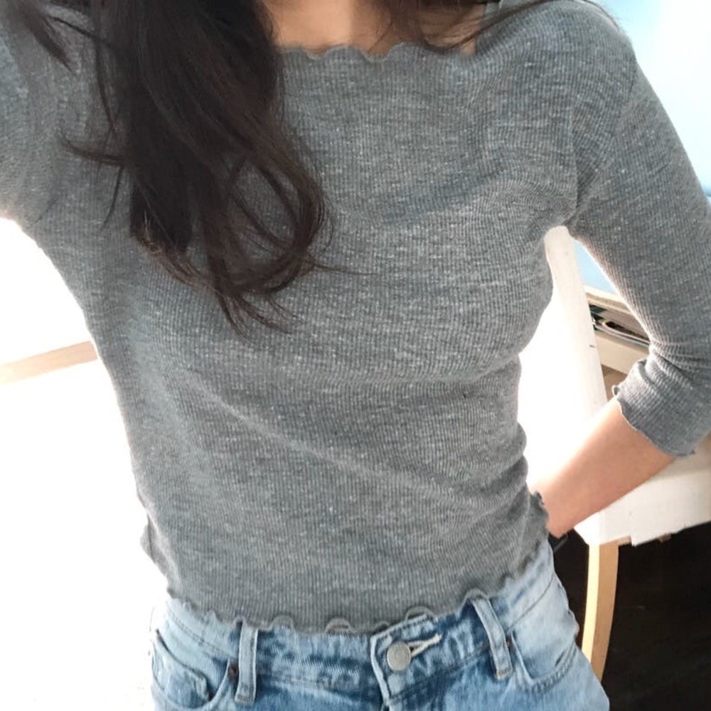 Brandy Melville Grey Top